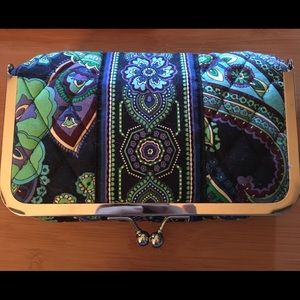Vera Bradley kiss lock cosmetic bag